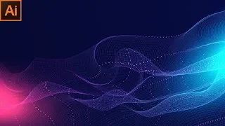 Abstract Technology Background Design | Wavy Line Design | Blend Vector Art in Adobe Illustrator CC