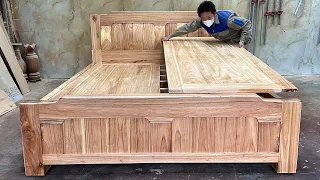 Design Bed Sleep Ingenious of Young Craft Worker - Woodworking Ideas Extremely Unique From Roundwood