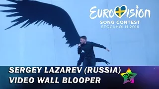 Video wall graphics blooper - Sergey Lazarev - Second rehearsal for Eurovision 2016 (Russia)