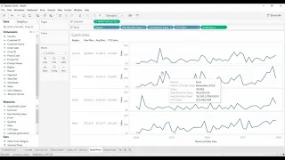 Tableau Tutorial - How to add spark lines to a table (BONUS WINDOW_SUM and WINDOW_AVG)