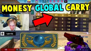 M0NESY CARRIES GLOBALS TO GET HIS RANK! 🔥 40 BOMB Solo Queue Matchmaking w/ Randoms on Dust II!