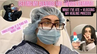 VLOG: adult tonsillectomy experience /Adenoids removed | recovery + what I ate (worst experience) 😰