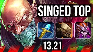 SINGED vs URGOT (TOP) | 2.3M mastery, 1000+ games, 5/5/20 | NA Master | 13.21