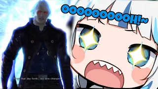 Gura's cute reaction to Nero Power Up in DMC4