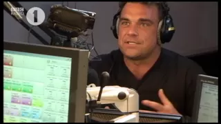 Robbie Williams and Gary Barlow on The Chris Moyles Show on BBC Radio 1