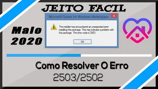 Como Corrigir Erro 2502/2503 -Windows para APLICATIVOS E PROGRAMAS-JEITO MAIS FÁCIL-MAIO 2020