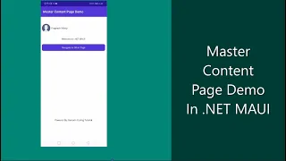 Master Content Page ( Master Page, Partial View ) In .NET MAUI / Xamarin