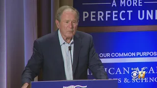 Former President George W. Bush says 'system works pretty well' for large, complicated country