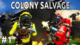 Space Engineers - Colony SALVAGE - Ep #1 ATTACKED!