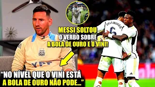 🚨 EITA! Olha o que o MESSI FALOU SOBRE O VINI JR E A BOLA DE OURO HOJE!