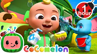 Let's Wash the Bus - Fantasy Animals | CoComelon - Animal Time | Nursery Rhymes for Babies