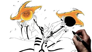 How To Draw Kurama-Ashura Mode | Step By Step | Naruto