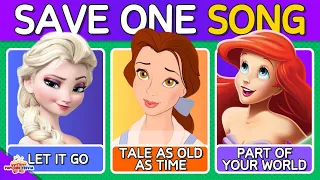 🎵 SAVE ONE SONG per Disney Movie 🎙️🔥 | Music Quiz | Choose Your Favoritte Song