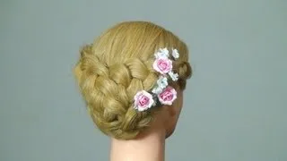 Плетение кос. Легкая прическа. Romantic braided hairstyles for long hair