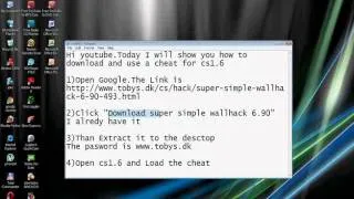 Cheats for cs 1.6 Super Simple wallhack 6.90