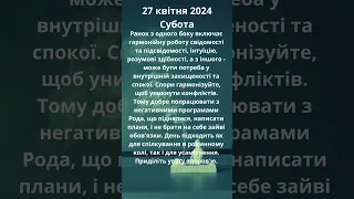 27 квітня Субота Енергії дня