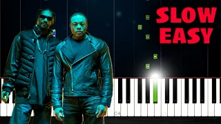 Dr. Dre ft. Snoop Dogg - The Next Episode - SLOW EASY Piano Tutorial by PlutaX