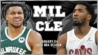 Milwaukee Bucks vs Cleveland Cavaliers Full Game Highlights | Jan 24 | 2024 NBA Season