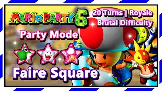 Mario Party 6 - 20 Turns | Royale | Toad, Yoshi, Boo & Toadette | Faire Square (R)