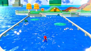 What happens if Super Bell Hill is flooded in Super Mario 3D World?