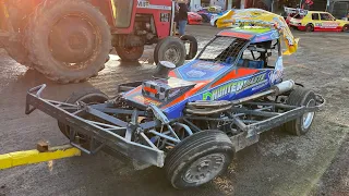 Brisca F2 Heat 2 200 Amy Webster Rollover Skegness Raceway 07/04/23.