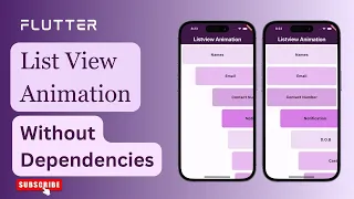 ListView Animation Flutter | Animation | @ClutchCoders #flutter #dart #youtube #music #tutorial