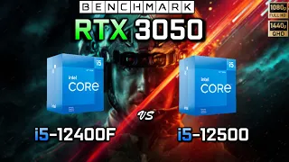 RTX 3050 + i5 12400F vs i5 12500 // Benchmark  - Test // 1080p - 1440p