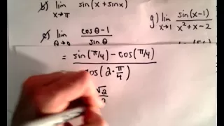 Limit Problems with Trig , Part 2