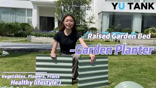 YUTANK Raised Garden Bed Modular Galvanized Planter Box #gardendesign #gardentour #vegetablegarden