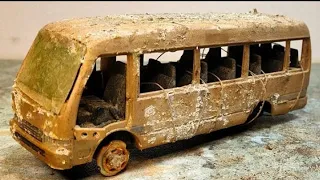 Ep 81 Toyota Coaster MiniBus Restoration Abandoned Coaster model bus #rc #viral #video #Bus