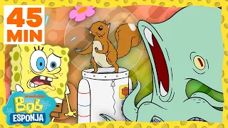 Bob Esponja | 45 minutos de los animales más cool de Fondo de Bikini | Bob Esponja en Español