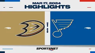 NHL Highlights | Ducks vs. Blues - March 17, 2024