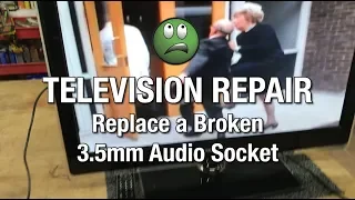 TV Repair- No Sound- Broken Audio Jack- DIY