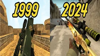 Evolution of Counter Strike Games 1999-2024