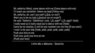 Little Mix x Maluma - Senorita (Lyrics)