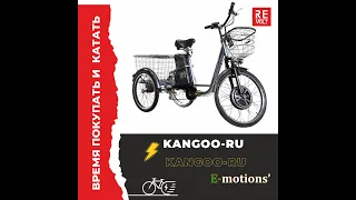 Трехколесный электровелосипед KANGOO-RU 500 и KANGOO-RU 700 от E-motions'. Отличный велик! #Shorts