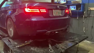 BMW M3 e93 ON DYNO with Rktunes aggressive burble map!!!!