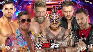 REY vs EDGE vs THEORY vs KROSS vs WALLER vs KNIGHT | WWE 2K23 Elimination Chamber