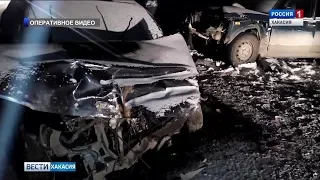 В Усть - Абакане нетрезвый водитель совершил лобовое столкновение. 21.11.2018