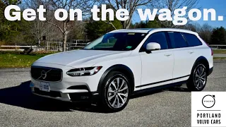 2020 Volvo V90 T6 Cross Country in Ice White / Walkaround with Heather