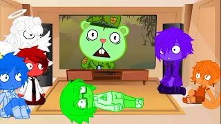 rainbow friends reagindo happy tree friends 💙💚🧡💜❤️🤍🐻🔪😈