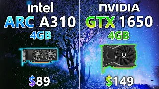 Intel ARC A310 vs GTX 1650 - Test in 7 Games