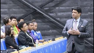 Fijian Attorney-General holds the 2018-2019 National Budget Roadshow Q & A at FNU, Natabua Campus