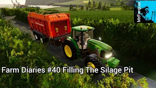 Farm Diaries #40 Filling The Silage Pit | FS19 | XboxOneX | Let's Play Farming Simulator  19