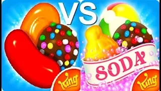 Candy Crush Saga VS Candy Crush Soda Saga Gameplay HD