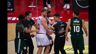 Greek derbies are different! 🧨 Closing seconds of Finals Game 2 between Olympiacos and Panathinaikos