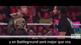 Dean Ambrose (Campeón WWE) confronta a Seth Rollins (español)