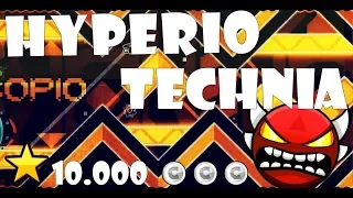 10K Stars!! Hyperio Technia (HARD DEMON) | by ML500 and more | Geometry Dash (60 Hz) (ALL 3 COINS)