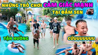 Quang Linh Vlogs || Bố Con Lôi Lần Đầu Trải Nghiệm Những Trò Chơi Cảm Giác Mạnh Tại Đầm Sen Sẽ NTN??