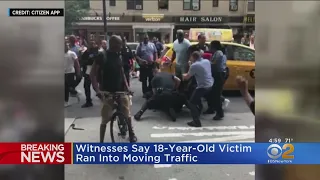 Fight Breaks Out After Teen Is Struck By Taxi